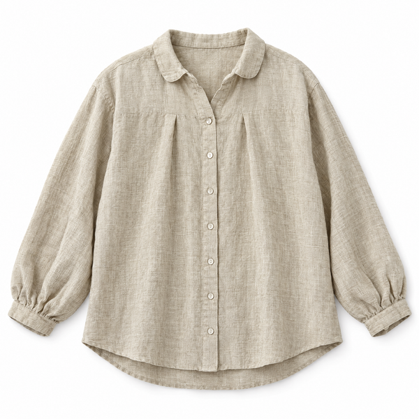 Oatmeal Oversized Linen Shirt