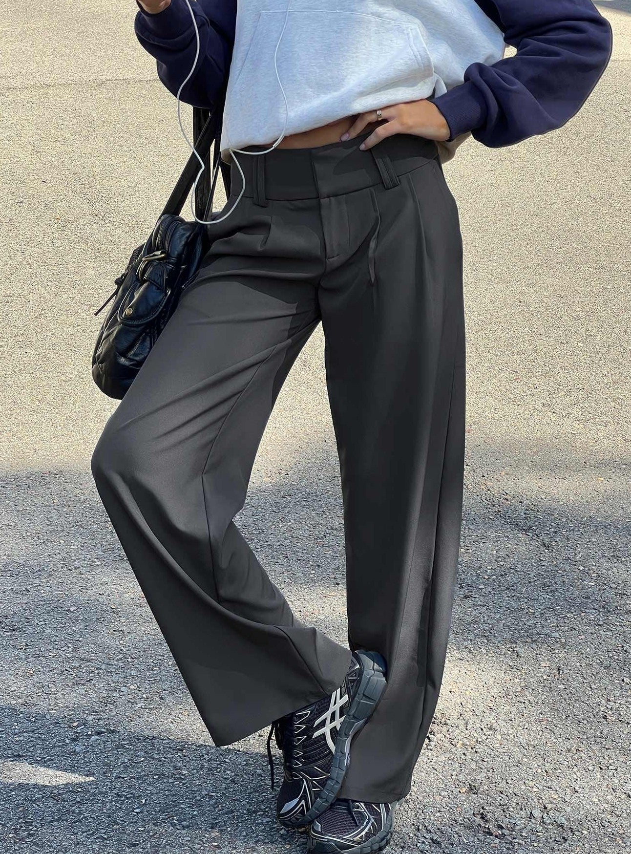 Two Lovers Low Rise Pants Slate