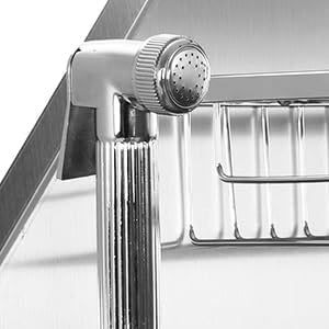 Cuisinaid Dog Grooming Tub, 50 in Stainless Steel With Ramp, Faucet, Sprayer, Drain Kit, Right Door