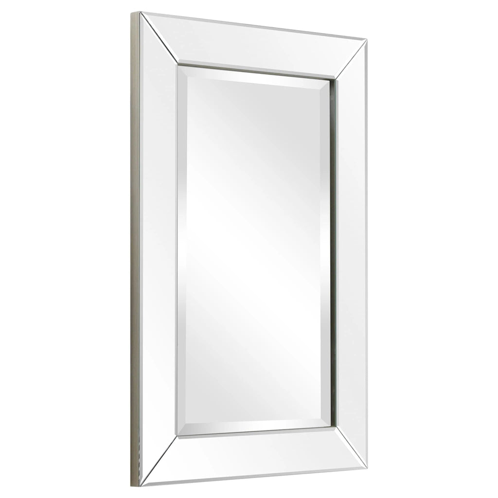 Rectangular Clear Beveled Wall Mirror - 3 Sizes