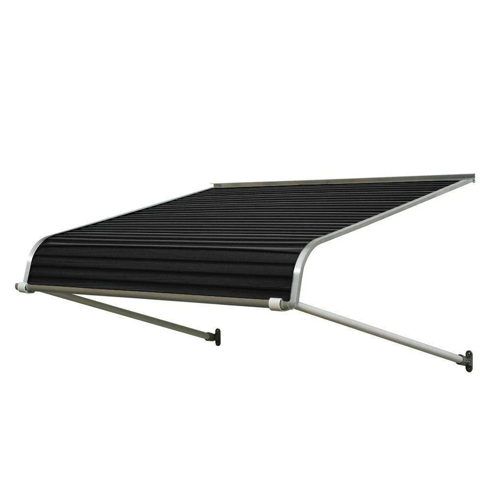 Aluminum Door Canopy Awning, 4 ft, 12 in H x 42 in D, Black - 1100 Series