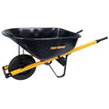 True Temper Steel Wheelbarrow 6 cu. ft. With Never Flat Tire And Steel Handles - R6STFFEC