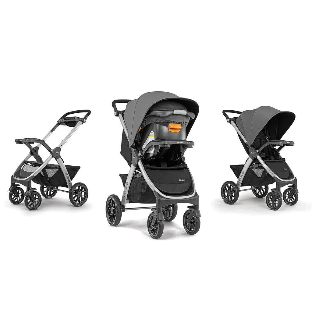 Chicco Bravo Primo Quick-Fold Stroller And KeyFit 35 Zip Infant Car Seat Travel System