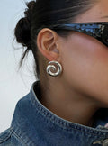 Sold On You Spiral Earrings Silver
