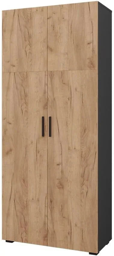 Vicco Universal Storage Cabinet 80 x 183.8 cm Anthracite/Golden Oak - Ingo