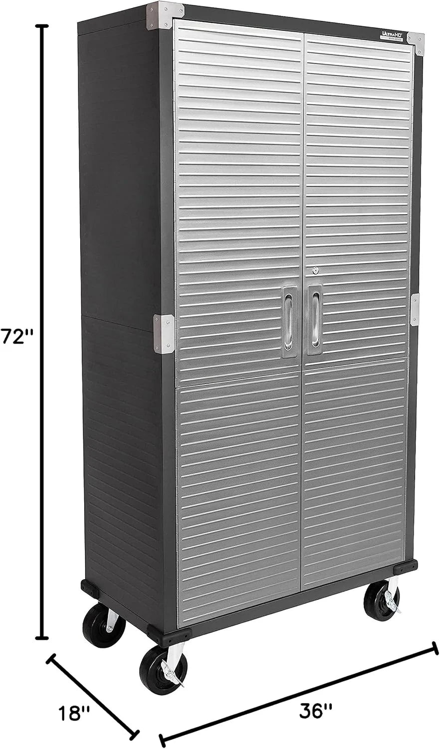 Seville Classics Steel Storage Cabinet, 36 inch W x 18 inch D x 72 inch H - UltraHD