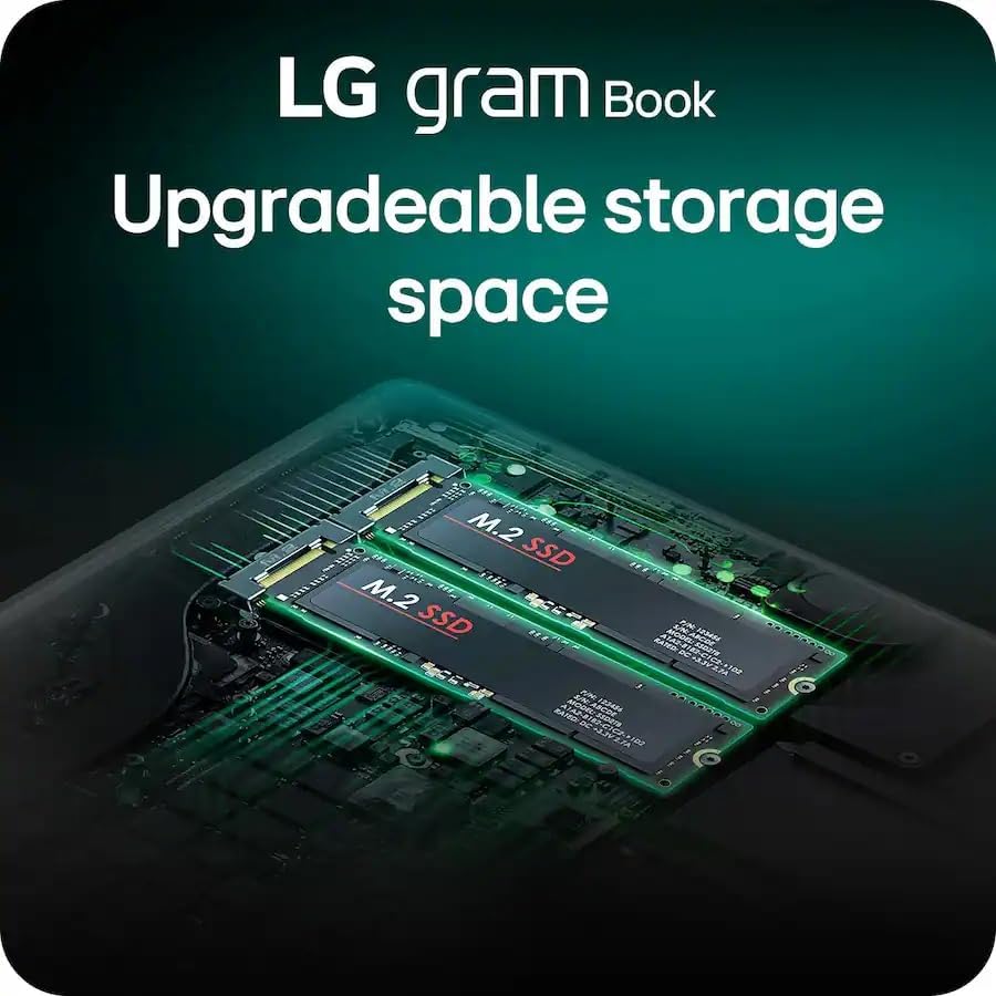 LG Gram Book 15 Business Laptop, 15.6-inch FHD IPS Display, 32GB RAM, 1TB SSD - Intel i5-1334U With Hub
