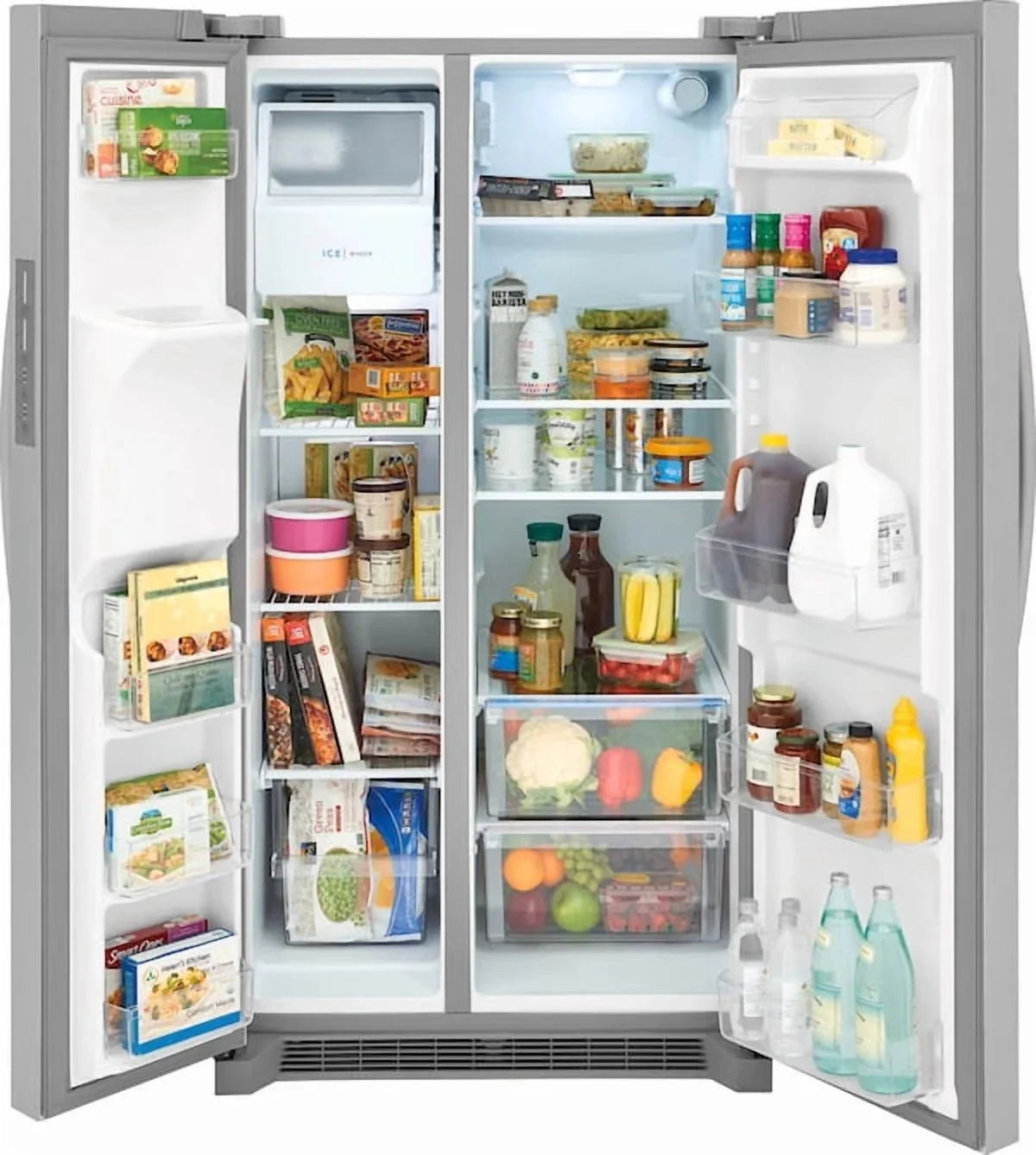 Frigidaire 26 Cu. Ft. 36in Standard Depth Side-by-Side Refrigerator, Stainless Steel - FRSS2623AS