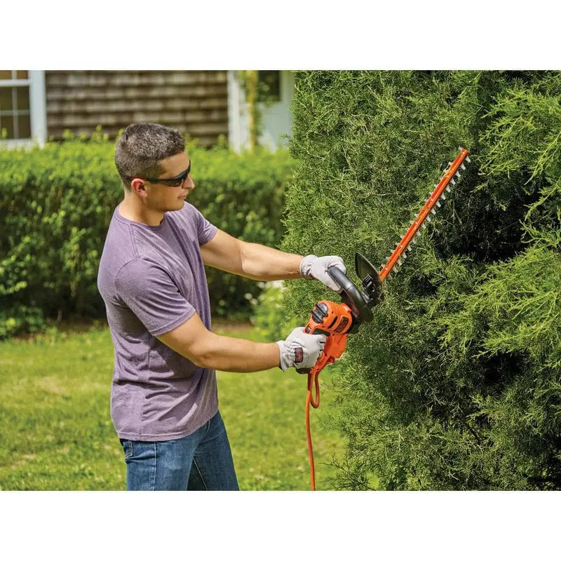 BLACK+DECKER 22 in 4.0 Amp Corded Dual-Action Electric Hedge Trimmer - BEHT350