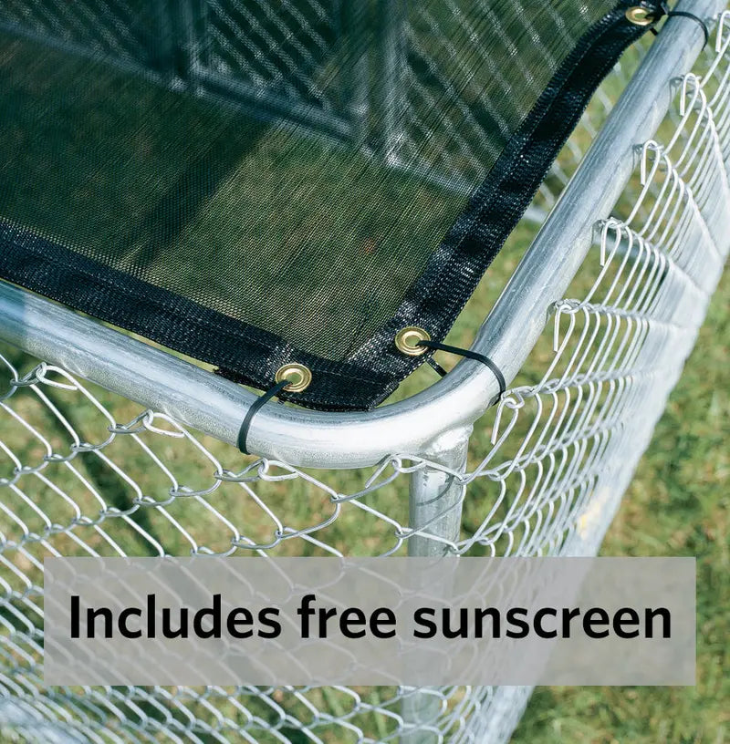 MidWest Homes for Pets Chain Link Outdoor Dog Kennel 6L x 6W x 4H With Sunscreen - K9664