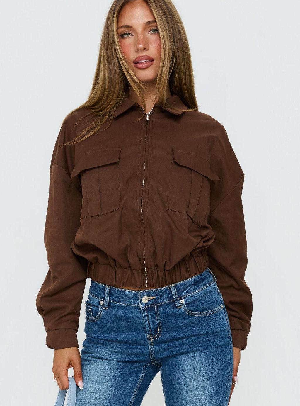 Right Time Bomber Jacket Chocolate