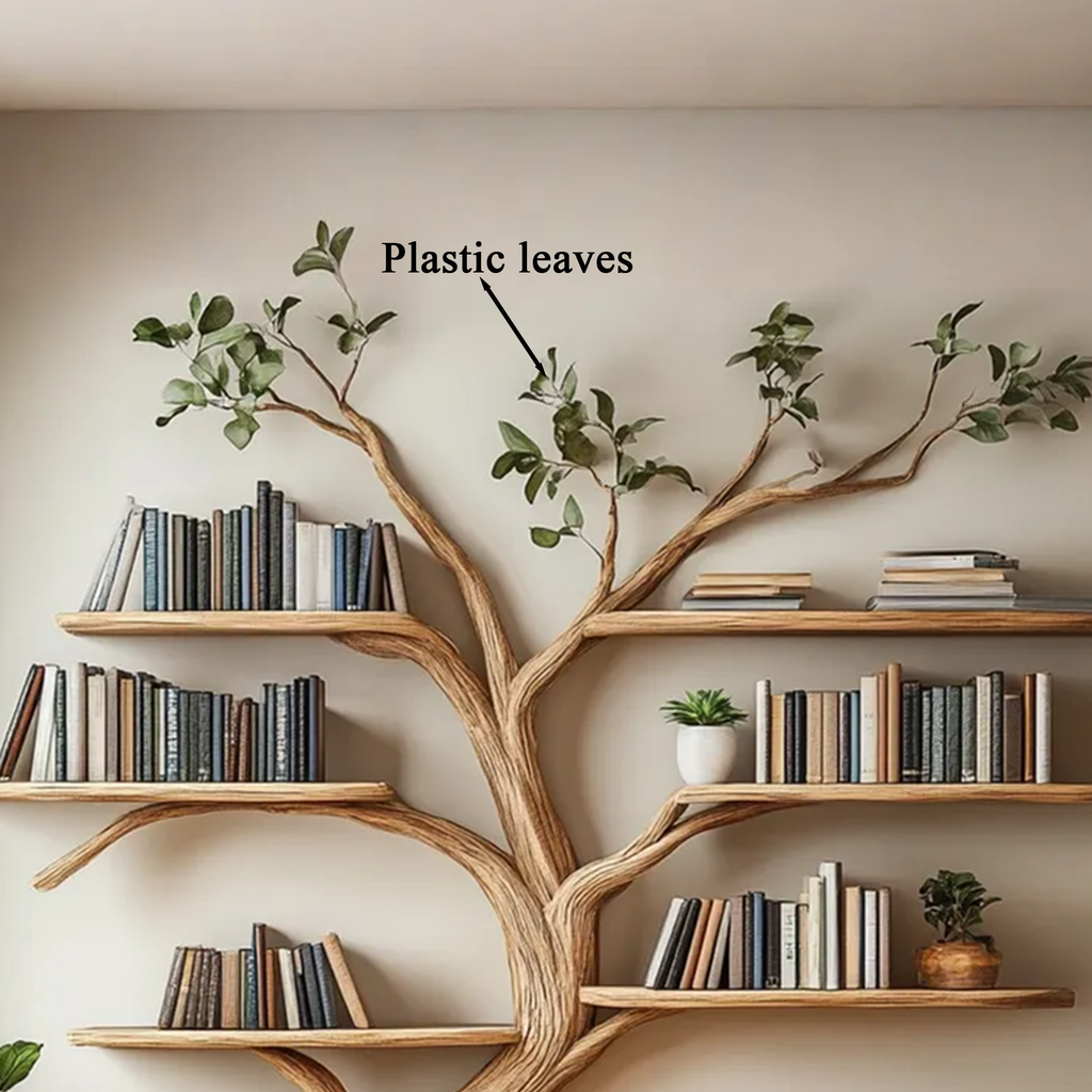Driftwood Branch Shelf, Wall Mounted Floating Tree Bookshelf