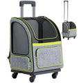 Katziela Pet Backpack Carrier With Removable Wheels And Telescopic Handle - Hybrid Adventurer