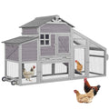 Aivituvin Mobile Chicken Coop Hen House With Wheels And Handrail For 2-4 Chickens