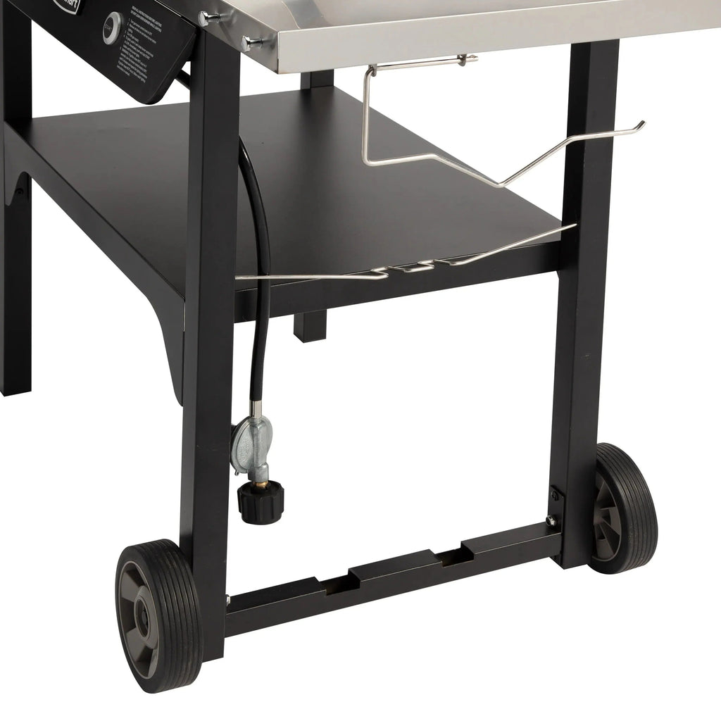 Cuisinart Outdoor Wok Station With Prep Table, 50,000 BTU, 14 inch Carbon Steel Wok - Black