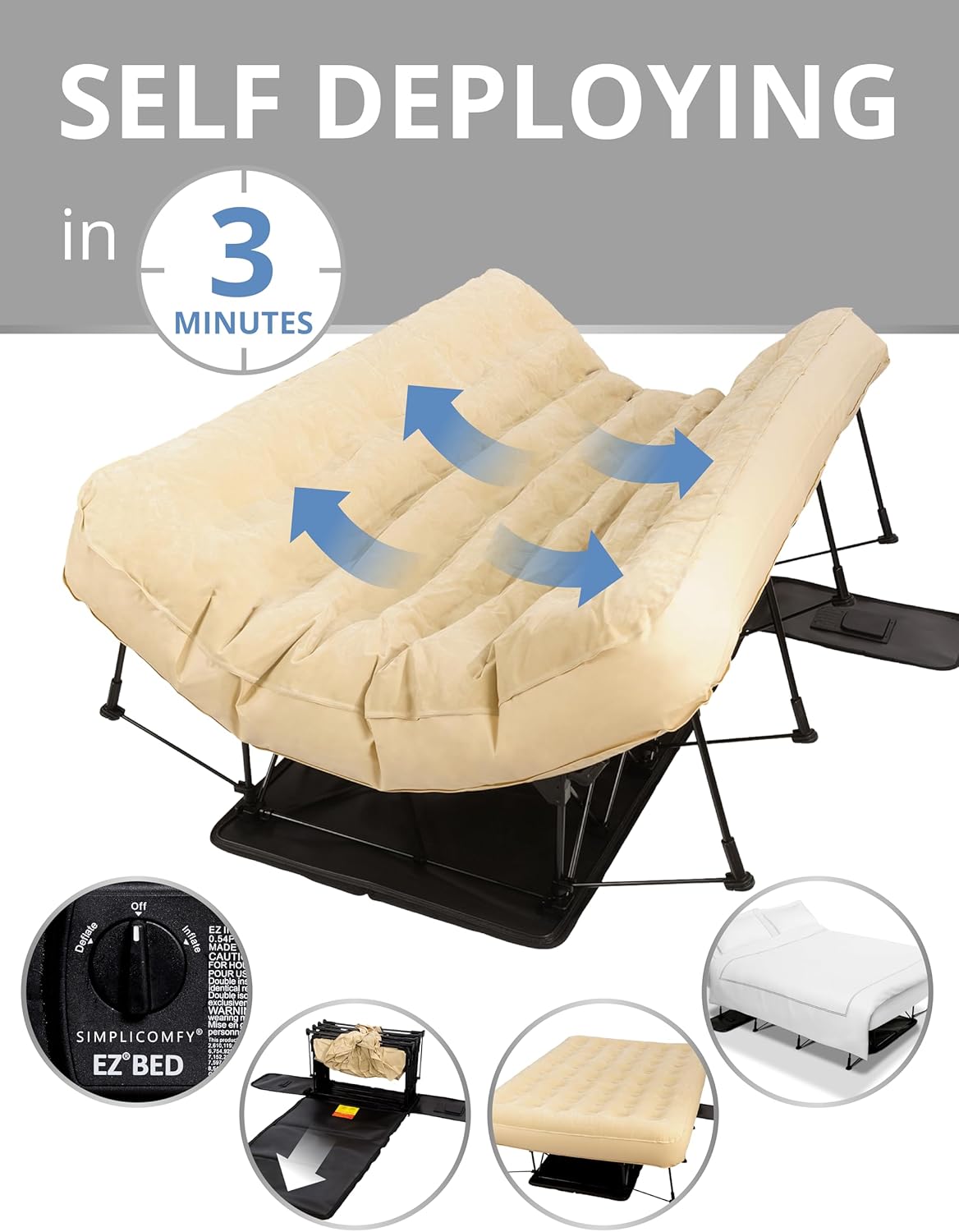Queen Air Mattress With Frame And Built-In Pump