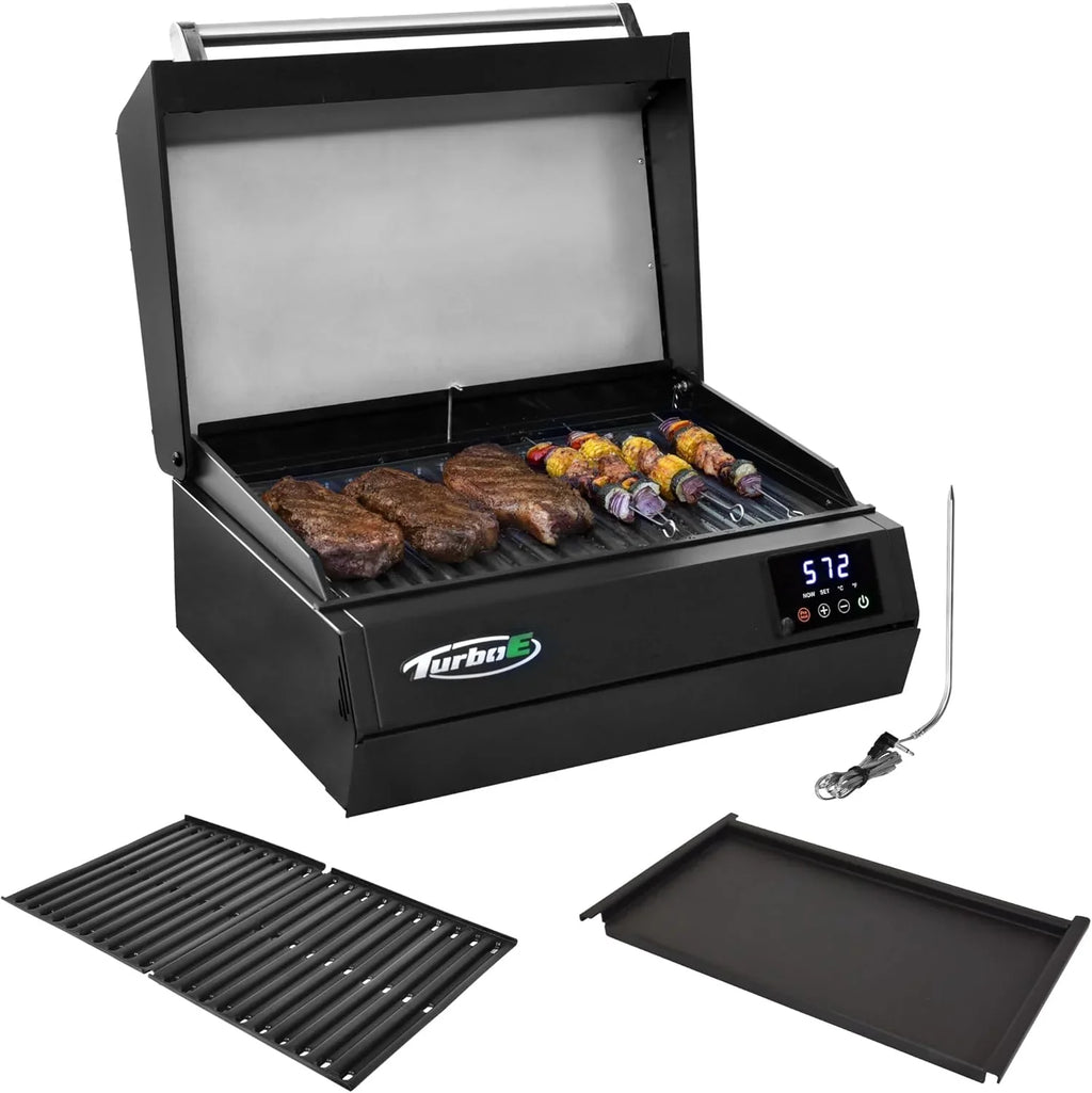 Turbo E Sport Electric Barbecue Grill, 1700W, 18in D x 24.1in W x 12.75in H