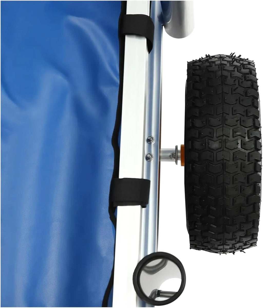 Fishing Beach Cart Wagon With Pneumatic Tires, Cargo Basket And 176lbs Load Capacity