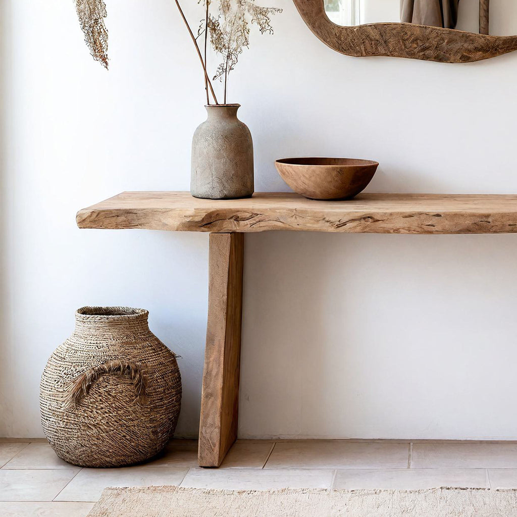 Entryway Table, Rustic Wood Console Table for Hallway or Foyer