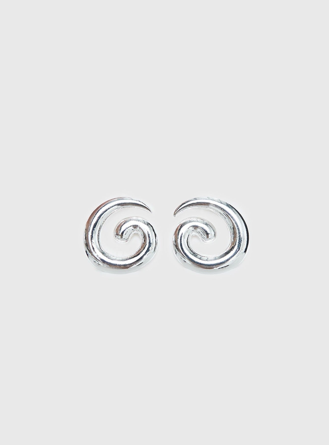 Sold On You Spiral Earrings Silver