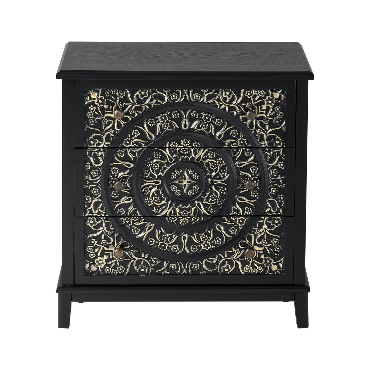 Farmhouse Fully Assembled Nightstand With 2 Drawers