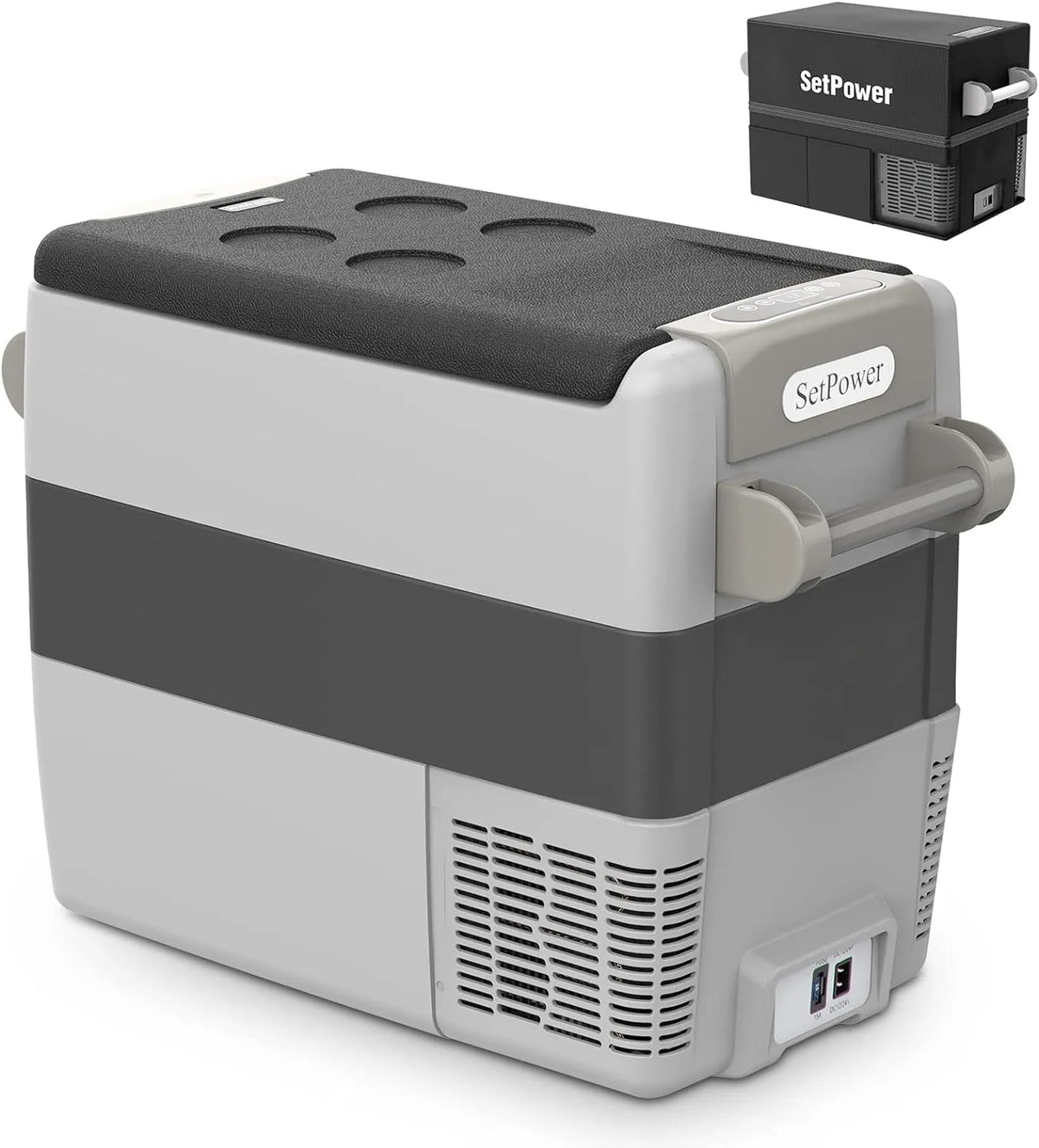 Portable Refrigerator And Freezer, 32 Quart (30L), Grey - AJ30
