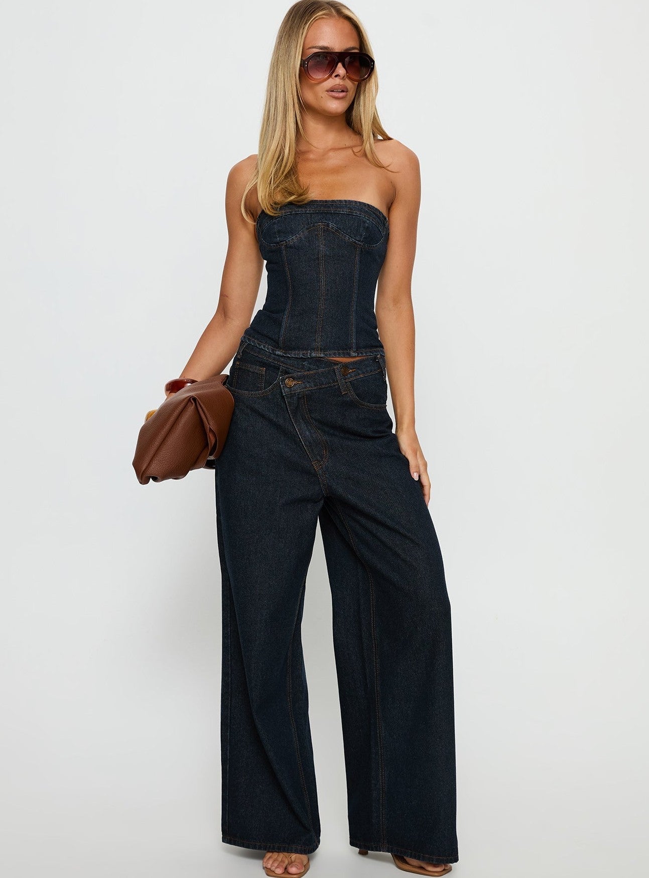 Sweetness Strapless Top Indigo