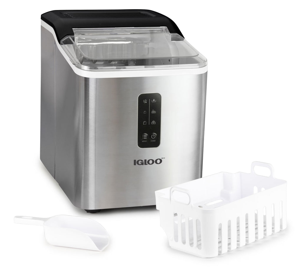 Igloo Self-Cleaning Countertop Ice Maker, 1.5 qt, 26 lbs/24 Hours, Aqua