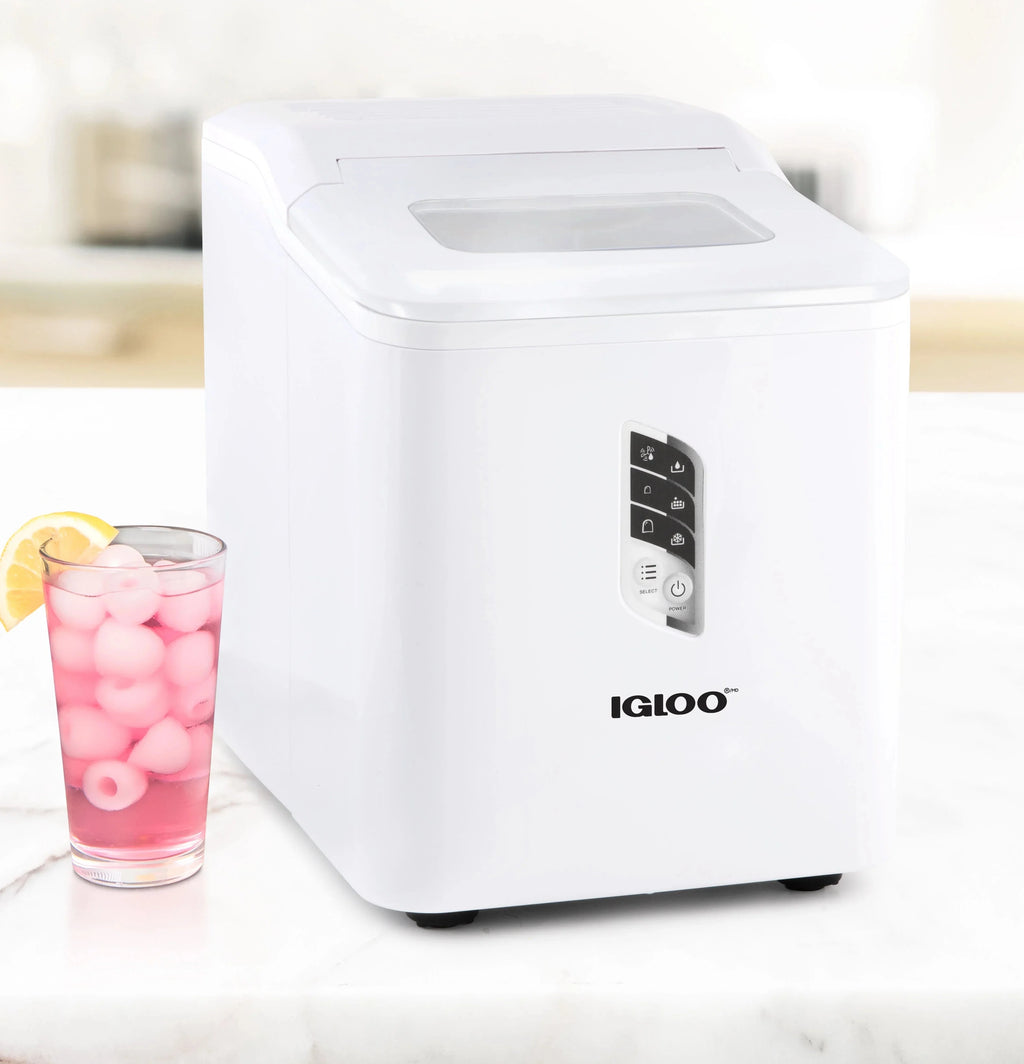 Igloo Self-Cleaning Countertop Ice Maker, 1.5 qt, 26 lbs/24 Hours, Aqua