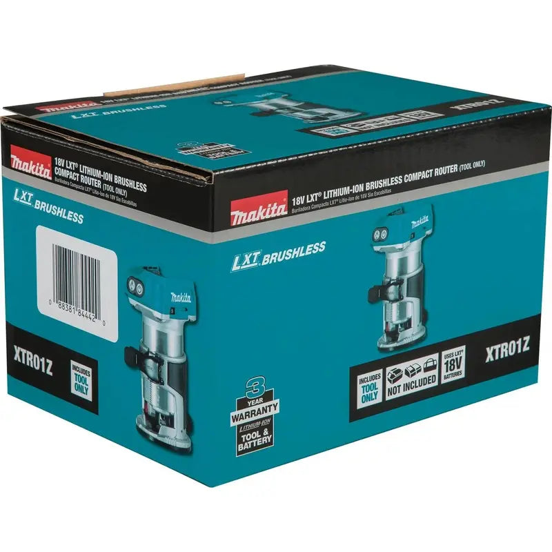 Makita 18V LXT Brushless Cordless Compact Router - Variable Speed