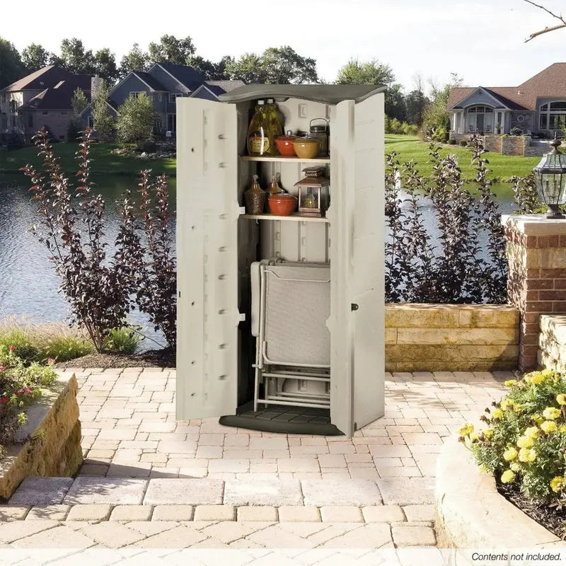 Rubbermaid Vertical Plastic Outdoor Storage Shed
