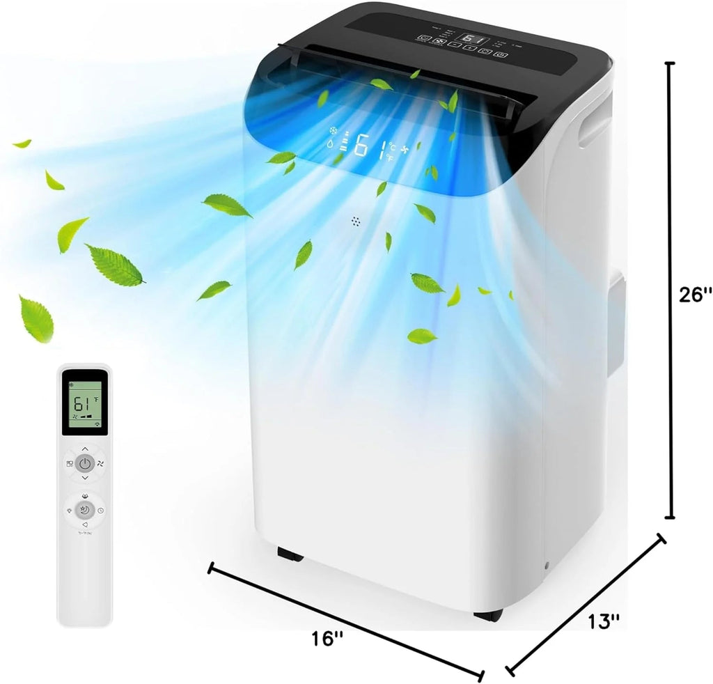 HUMHOLD 14000 BTU Portable Air Conditioner, White - HDPAC-10-A1