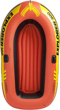 Intex 2-Person Inflatable Boat, 73in L x 37in W, Orange PVC - Explorer 300 Set