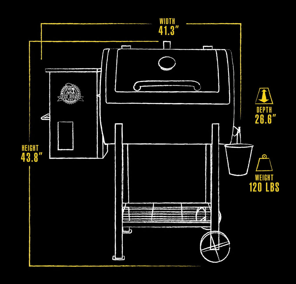 Pit Boss Wood Fired Pellet Grill With Flame Broiler, 700 Sq. In. Cooking Space - 700FB
