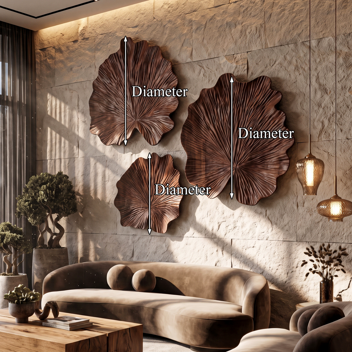 Wood Wall Sculpture, Cubist Face Round Wall Art for Living Room