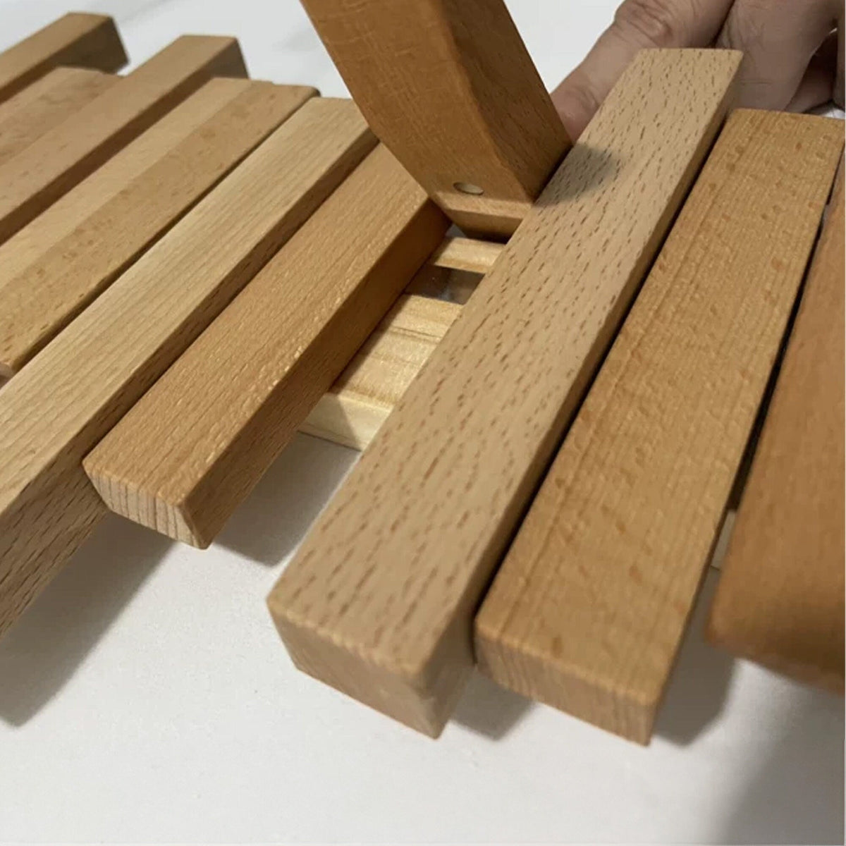 Piano Coat Hooks, Walnut or Oak Wall Rack for Coats & Keys