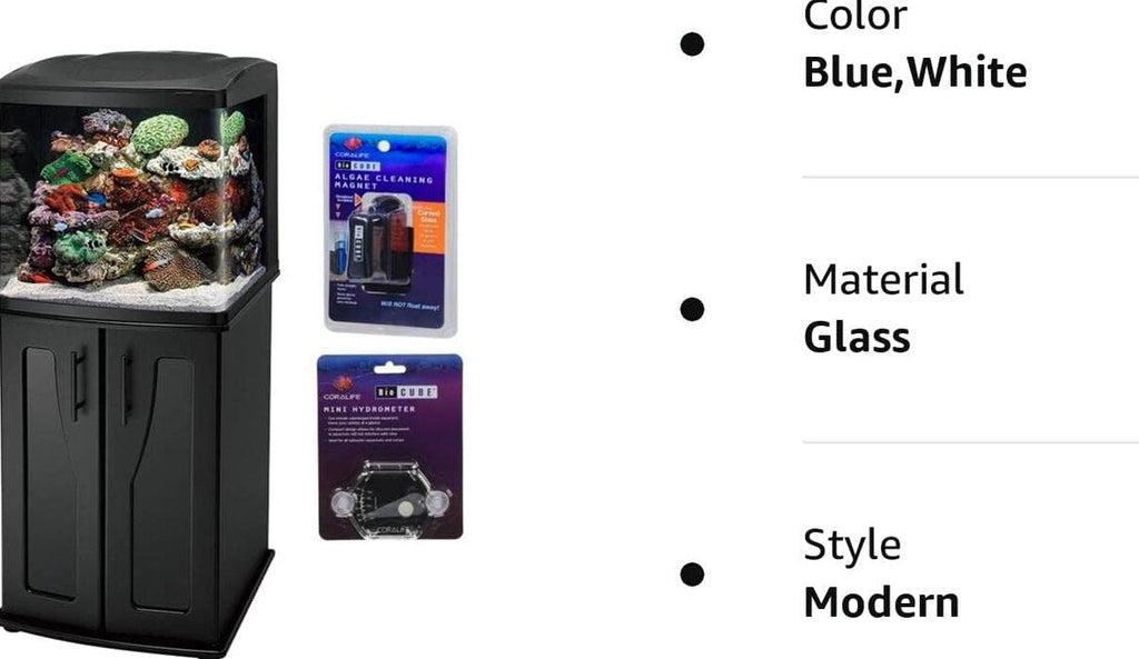 BIOCUBE LED Aquarium Tank And Stand Kit, 32 Gallon, Blue/White
