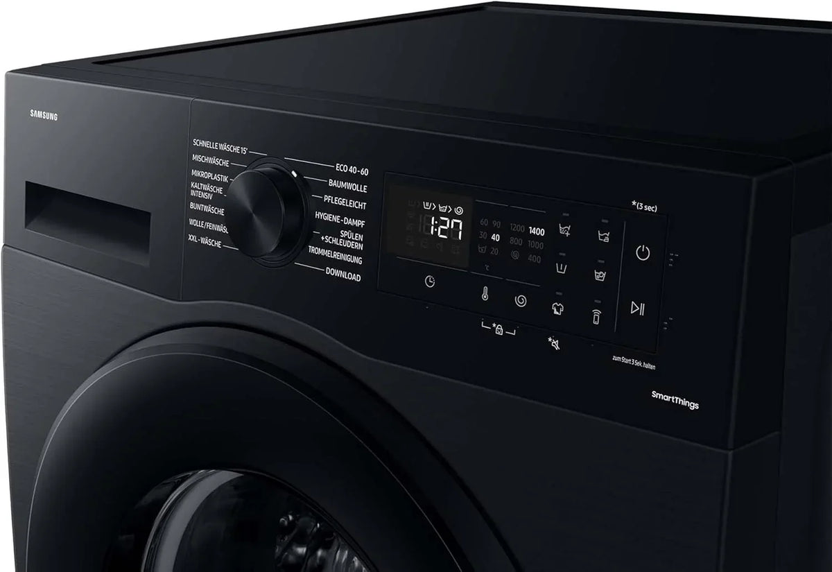 Samsung Washing Machine, 9 kg, 1.400 U/min, Black - WW90CGC04AABEG
