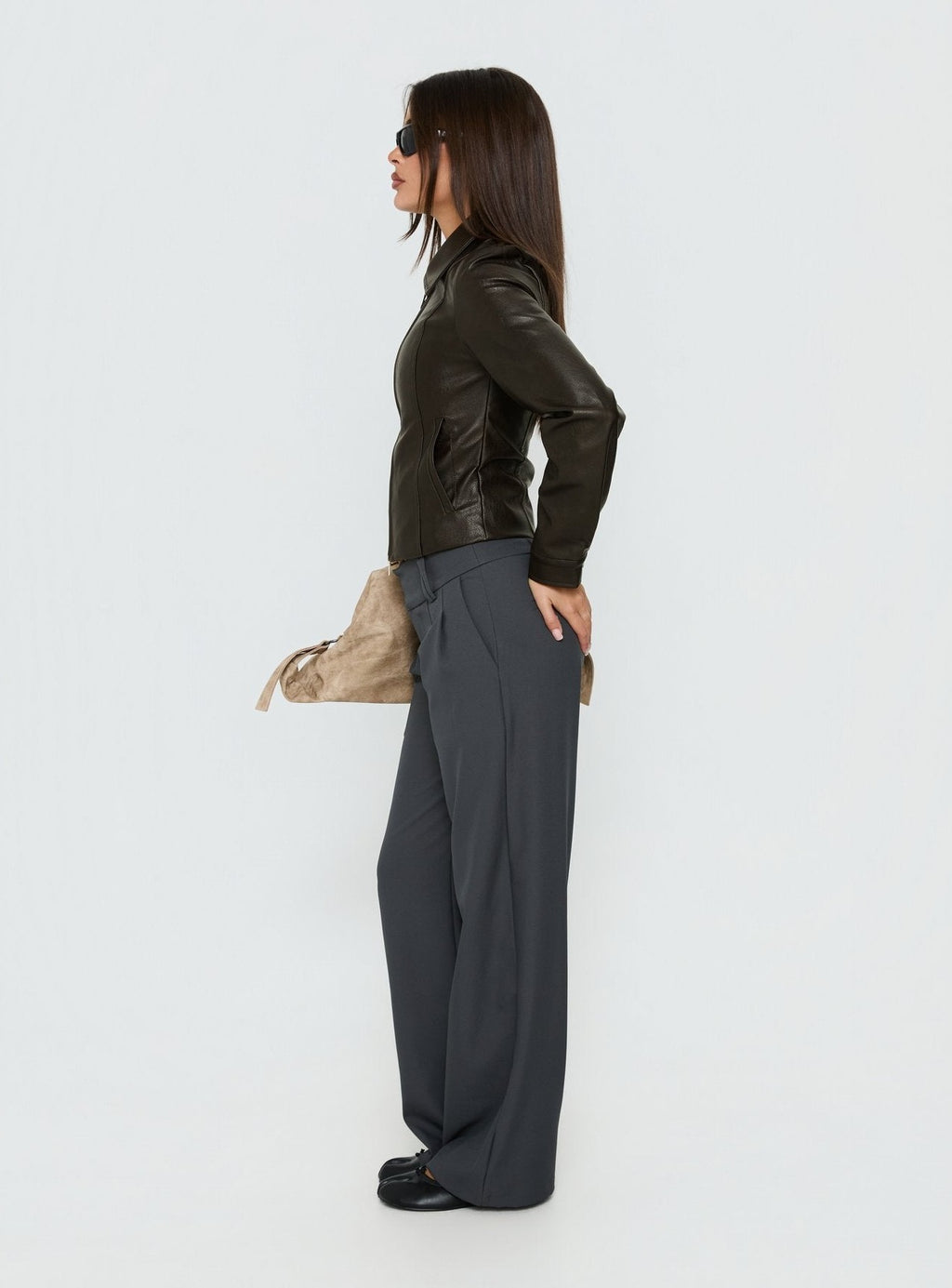Two Lovers Low Rise Pants Slate