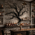 Tree Branch Wine Rack, Wall Mounted Monkey Pod Wood Bottle Shelf