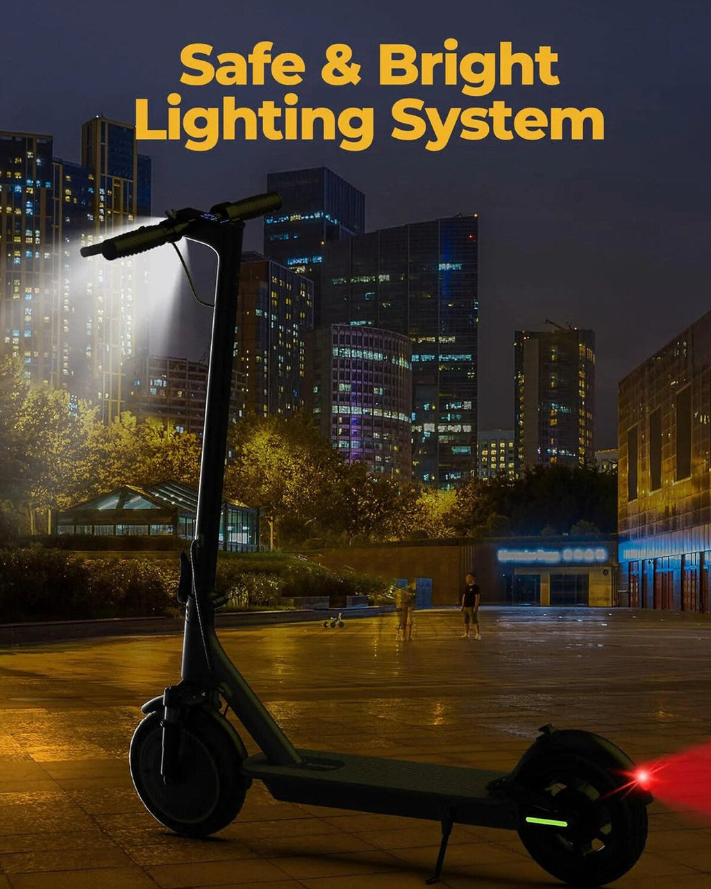 Roinside Electric Scooter, 8.5 in Solid Tires, 350W Motor, Up To 19 MPH, 21-23 Miles - UP12 Plus