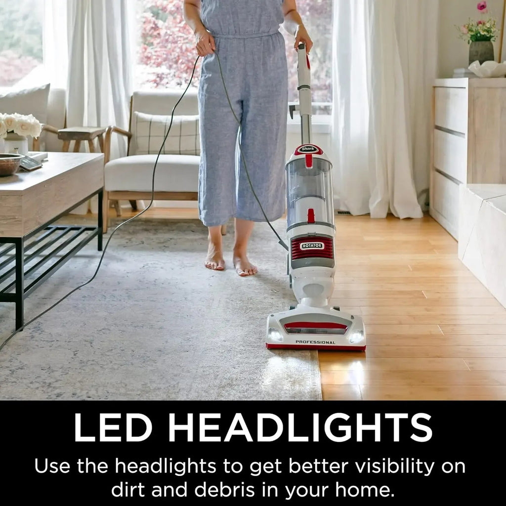 Shark Rotator Professional Lift-Away Upright Vacuum With HEPA Filter, White/Red - NV501