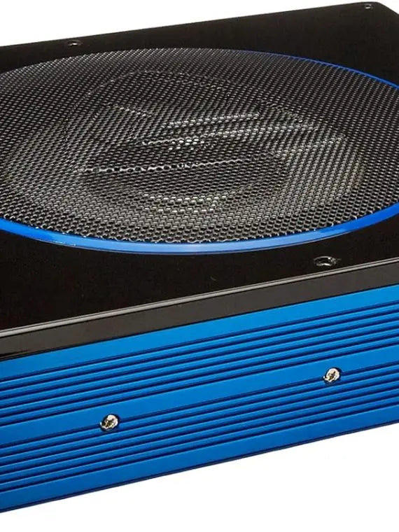 Rockville Slim Low Profile Powered Car Subwoofer 10 in 800 Watt Black - RW10CA