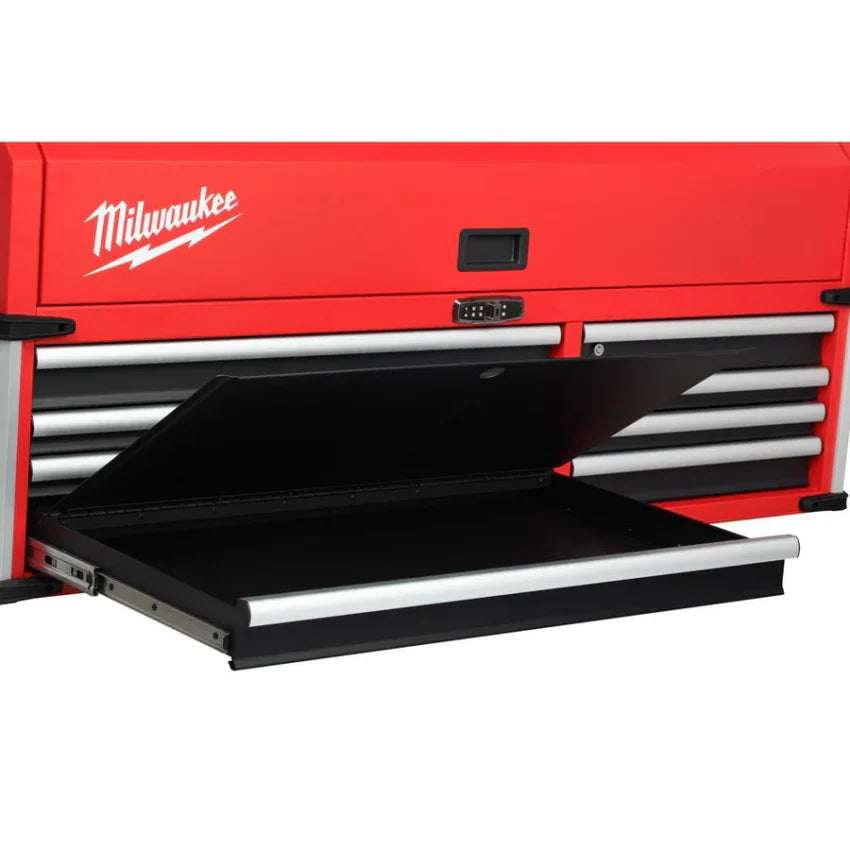 Milwaukee High Capacity 56 in 18-Drawer Steel Tool Chest And Cabinet Combo - Red And Black