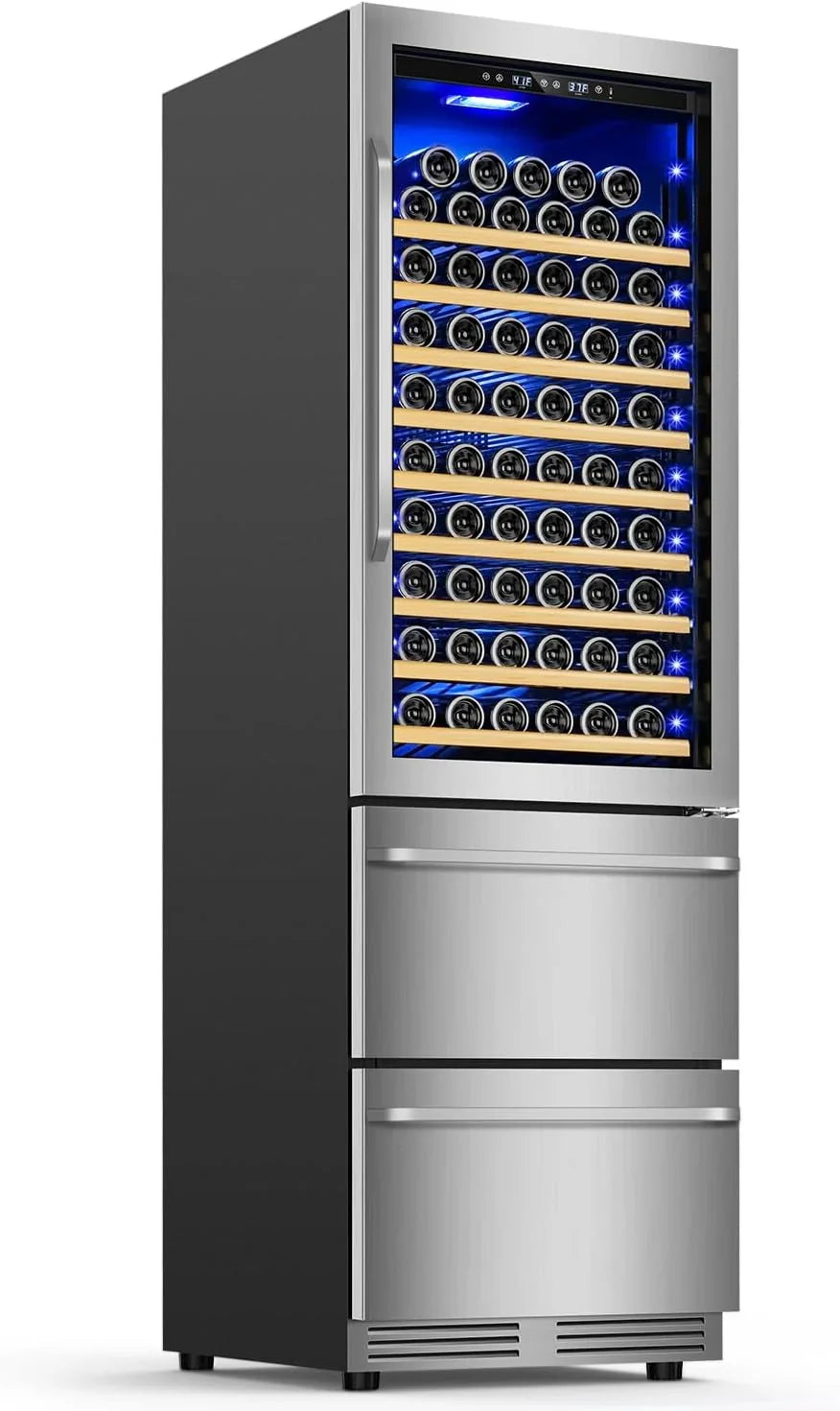 24 Inch Dual Drawer Outdoor Beverage Refrigerator, Stainless Steel - Weather-Proof