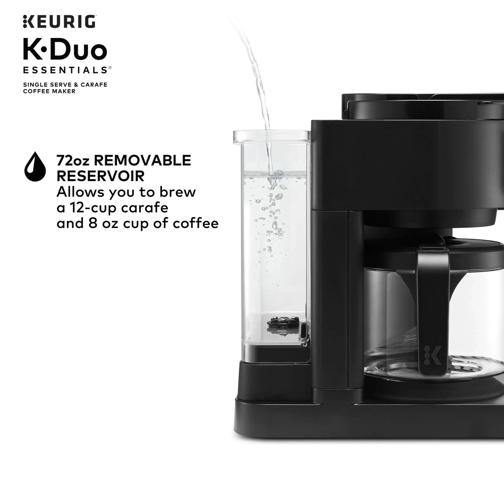 Keurig K-Duo Essentials Hot & Iced K-Cup Pod Coffee Maker & Carafe, 72 oz, Moonlight Grey