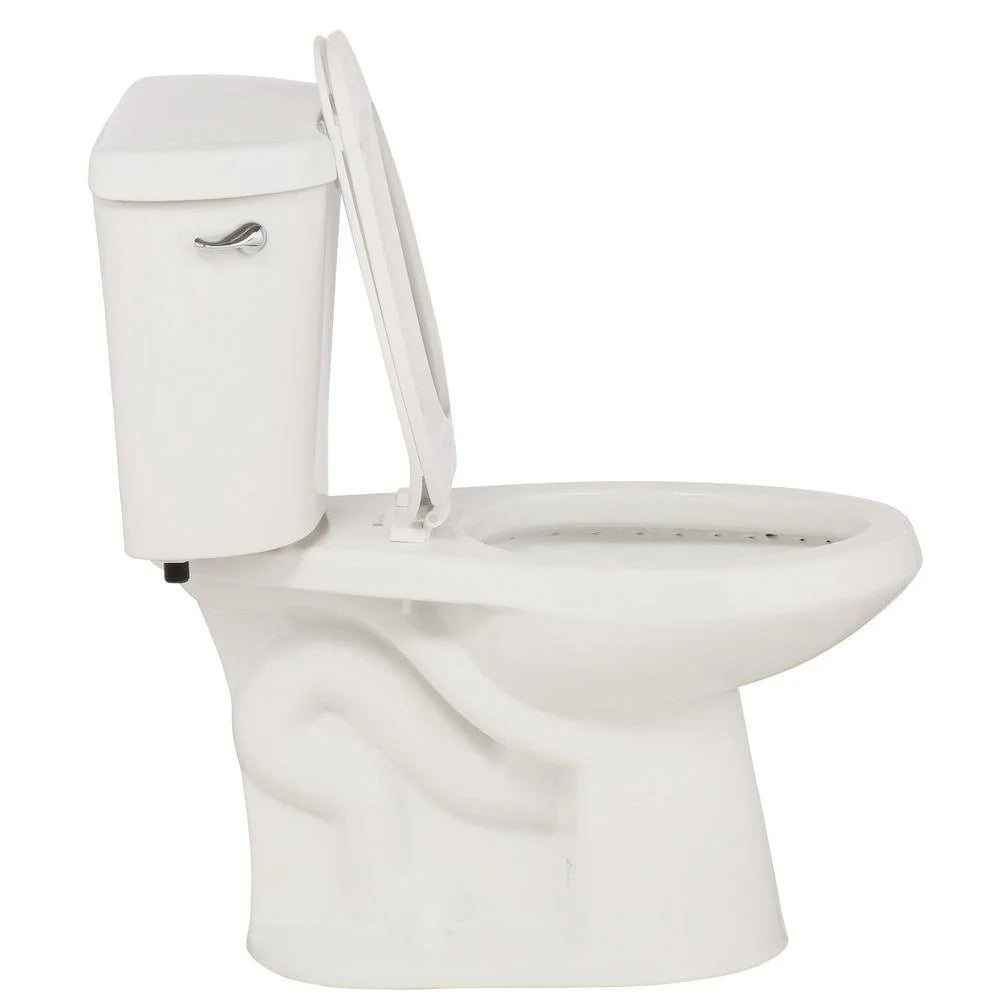 Glacier Bay 2-Piece 1.28 GPF High Efficiency Single Flush Elongated Toilet - White