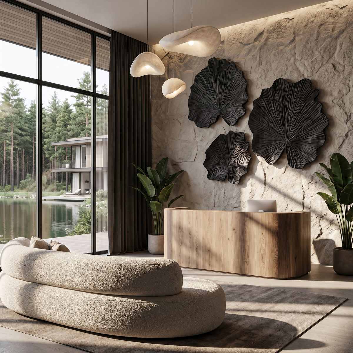 Wood Wall Sculpture, Cubist Face Round Wall Art for Living Room