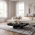 Solid Wood Coffee Table Handcrafted Rustic Modern Living Room Table