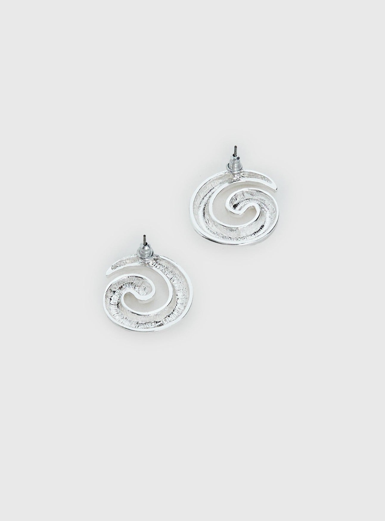 Sold On You Spiral Earrings Silver